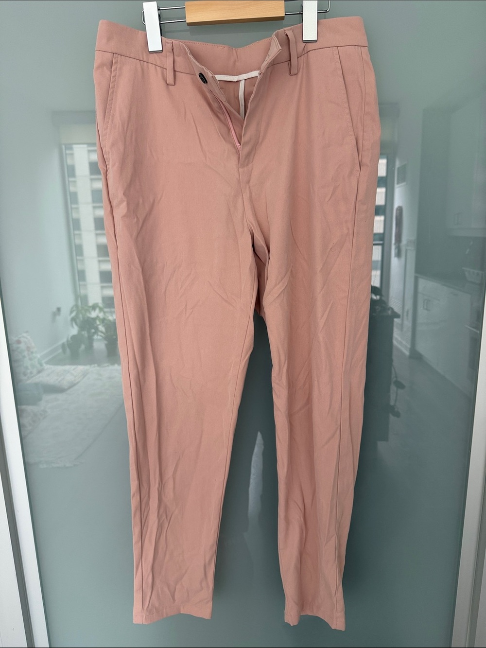 Slim-Fit Chinos in Dusty Rose
